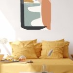 Earthy Geometric Balance metal wall art print, view 5
