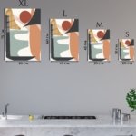 Earthy Geometric Balance metal wall art print, view 6