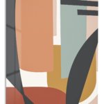 Earth Tone Abstract Arches metal wall art print