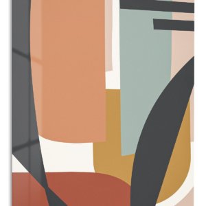 Earth Tone Abstract Arches metal wall art print