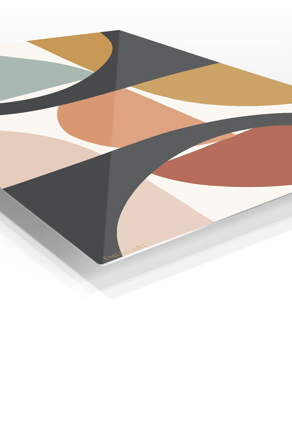 Earthtone Arc Composition metal wall art print, view 2