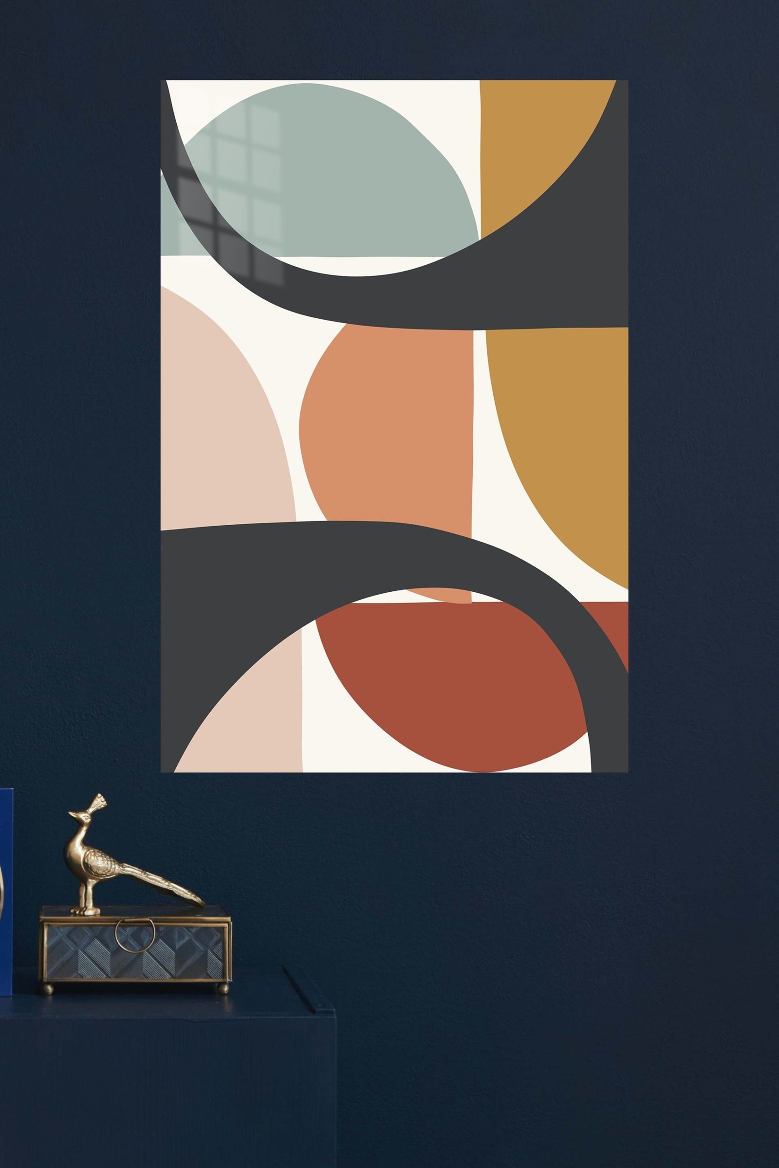 Earthtone Arc Composition metal wall art print, view 4