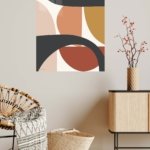 Earthtone Arc Composition metal wall art print, view 5