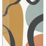 Earthtone Ribbon Arches metal wall art print