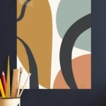 Earthtone Ribbon Arches metal wall art print, view 4