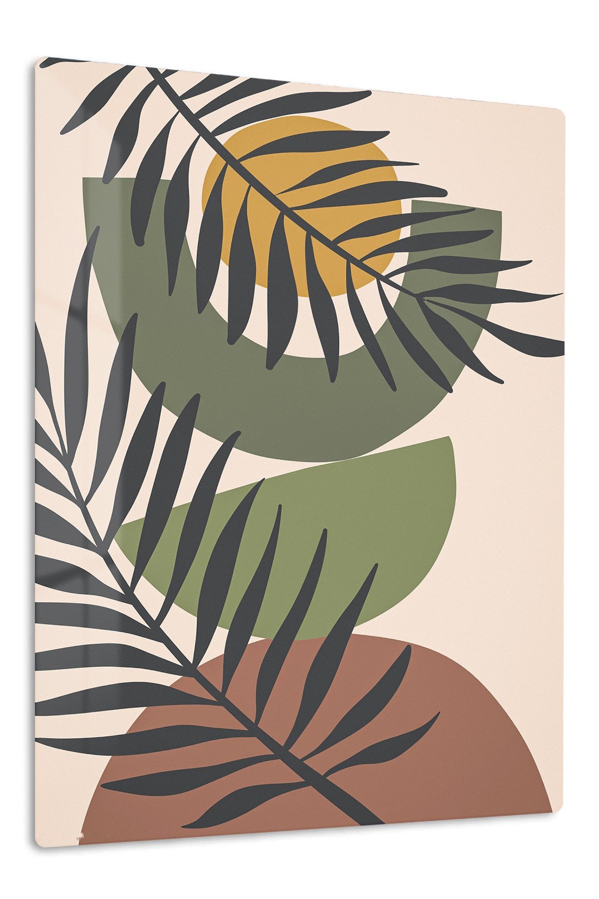 Sunlit Botanical Arches metal wall art print