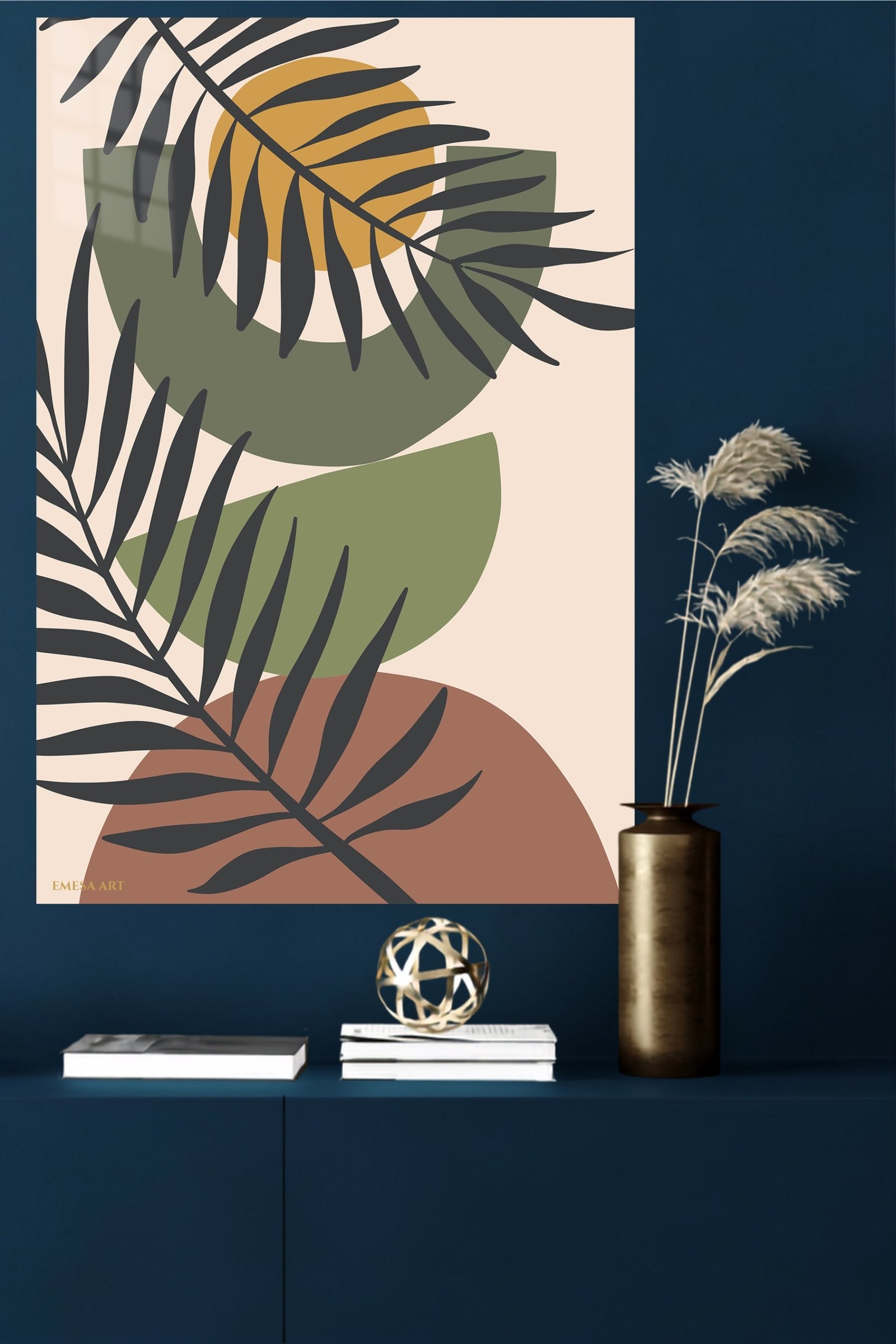Sunlit Botanical Arches metal wall art print, view 4