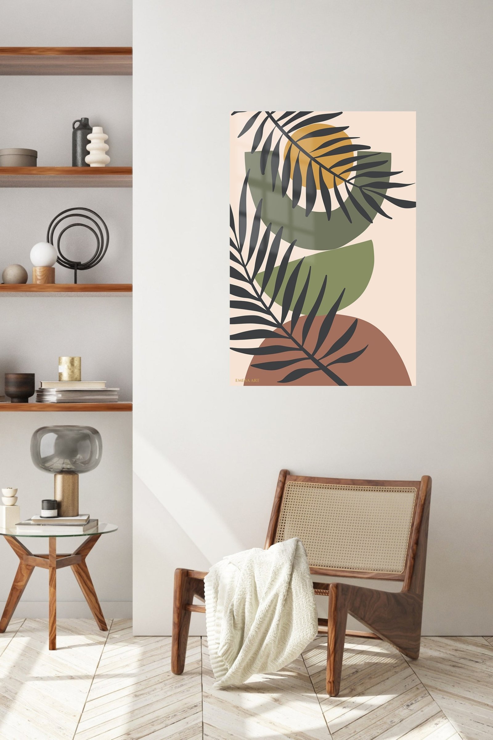 Sunlit Botanical Arches metal wall art print, view 5