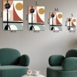 Earthy Geometric Balance metal wall art print, view 6