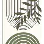 Olive Branch and Arch Forms metal wall art print