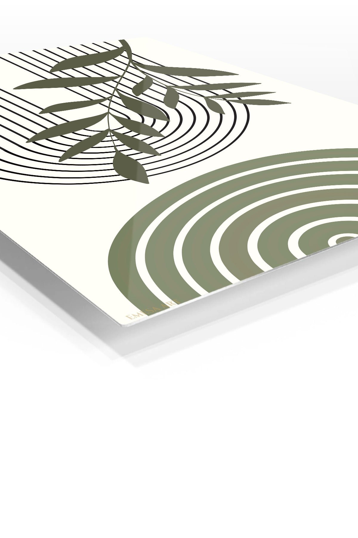 Olive Branch and Arch Forms metal wall art print, view 2
