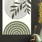 Olive Branch and Arch Forms metal wall art print, view 4