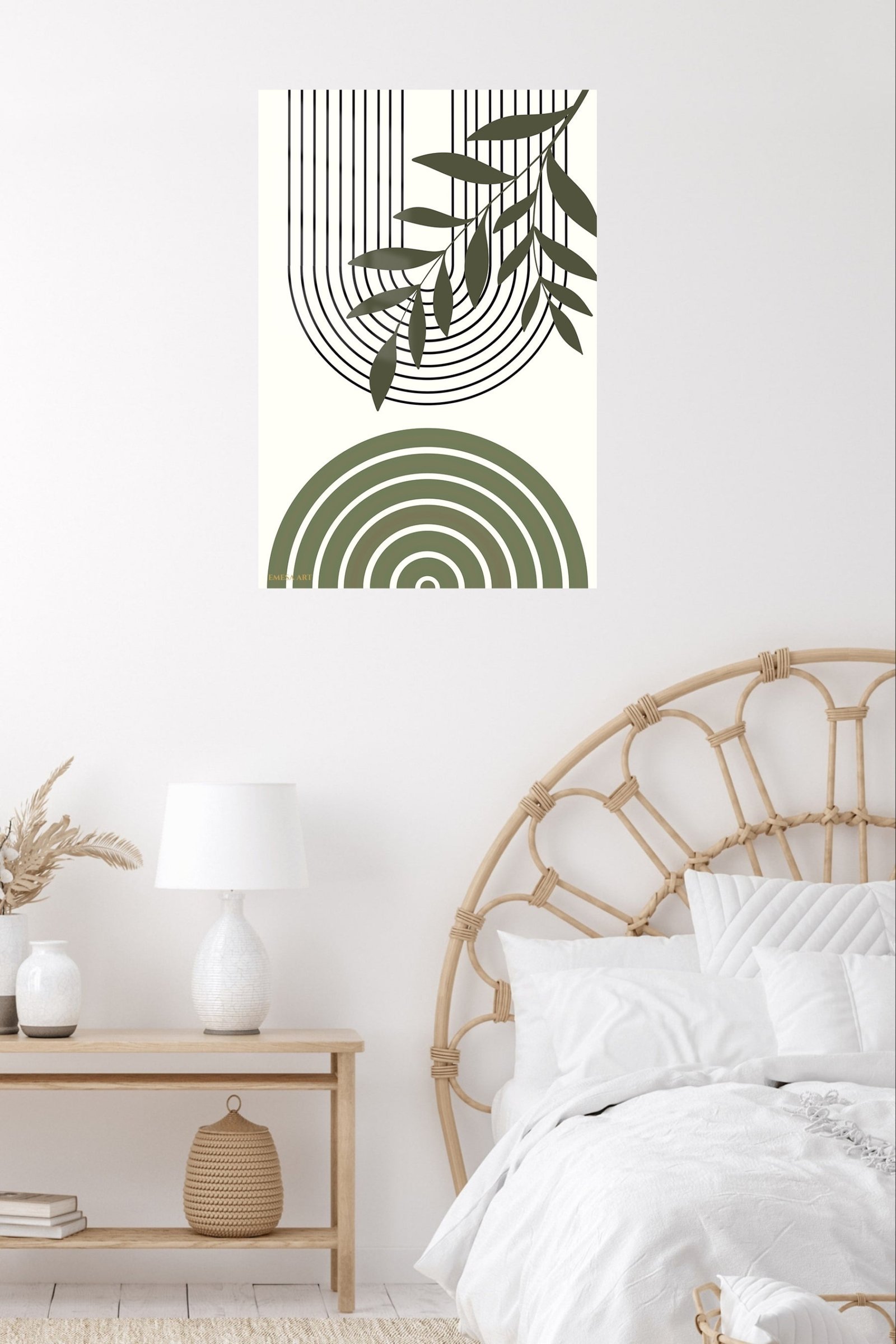 Olive Branch and Arch Forms metal wall art print, view 5