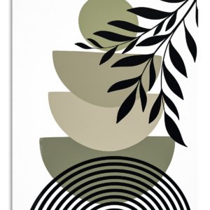 Olive Branch and Arches metal wall art print