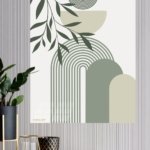 Olive Leaves and Arched Forms metal wall art print, view 4