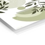 Olive Leaves and Geometric Arches metal wall art print, view 2