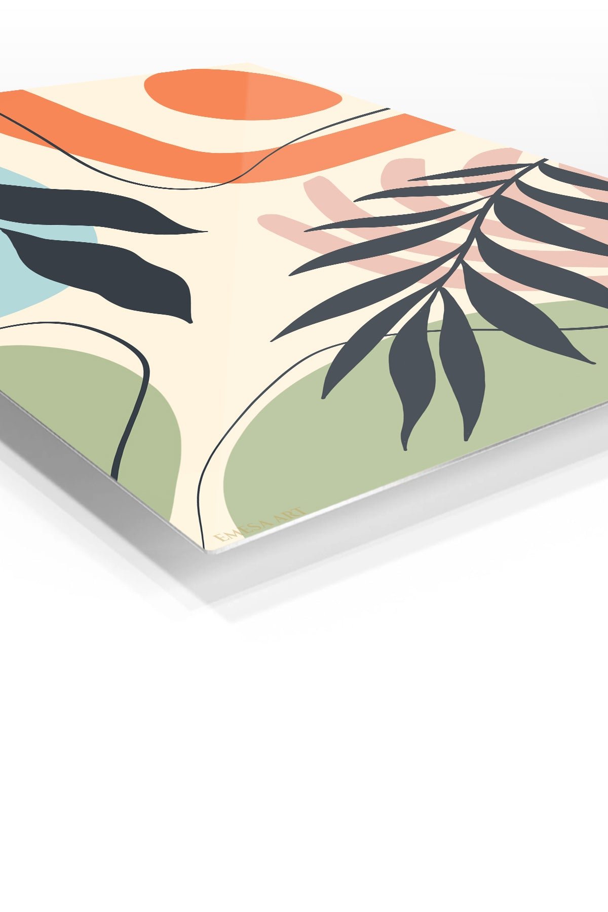 Abstract Botanical Harmony metal wall art print, view 2