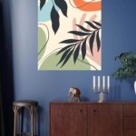 Abstract Botanical Harmony metal wall art print, view 4