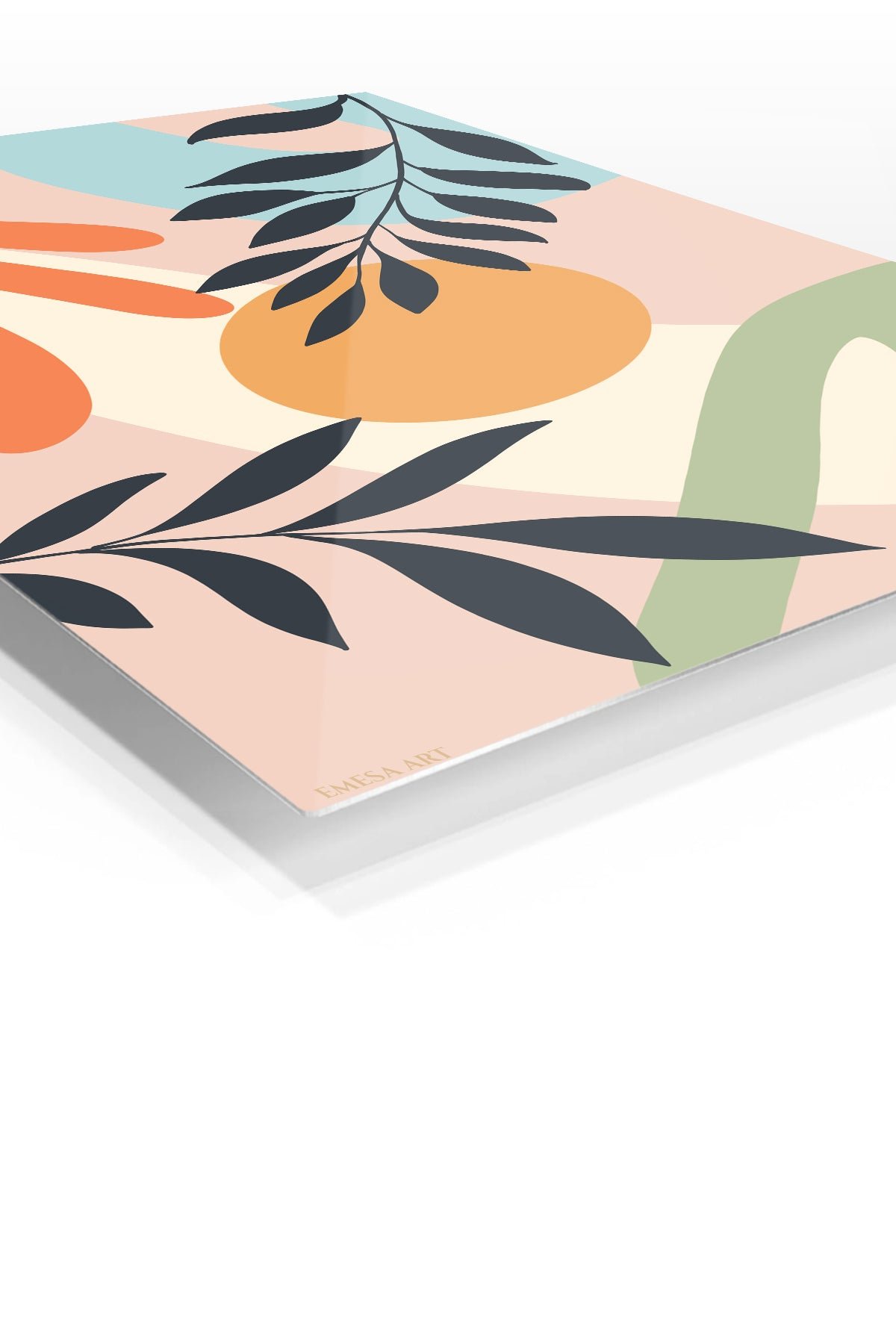 Sunlit Botanical Shapes metal wall art print, view 2