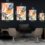 Sunlit Botanical Shapes metal wall art print, view 6