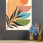 Terracotta Botanical Balance metal wall art print, view 4