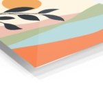 Sunlit Botanical Hills metal wall art print, view 2