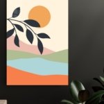 Sunlit Botanical Hills metal wall art print, view 4