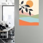 Sunlit Botanical Hills metal wall art print, view 5