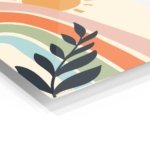 Sunlit Rainbow Leaves metal wall art print, view 2