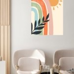 Sunlit Rainbow Leaves metal wall art print, view 5
