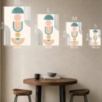 Pastel Geometric Balance metal wall art print, view 6