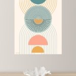 Stacked Arches and Sunbursts metal wall art print, view 4