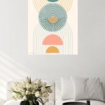 Stacked Arches and Sunbursts metal wall art print, view 5