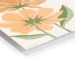 Peach Wildflower Pair metal wall art print, view 2