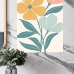Pastel Wildflower Duo metal wall art print, view 4