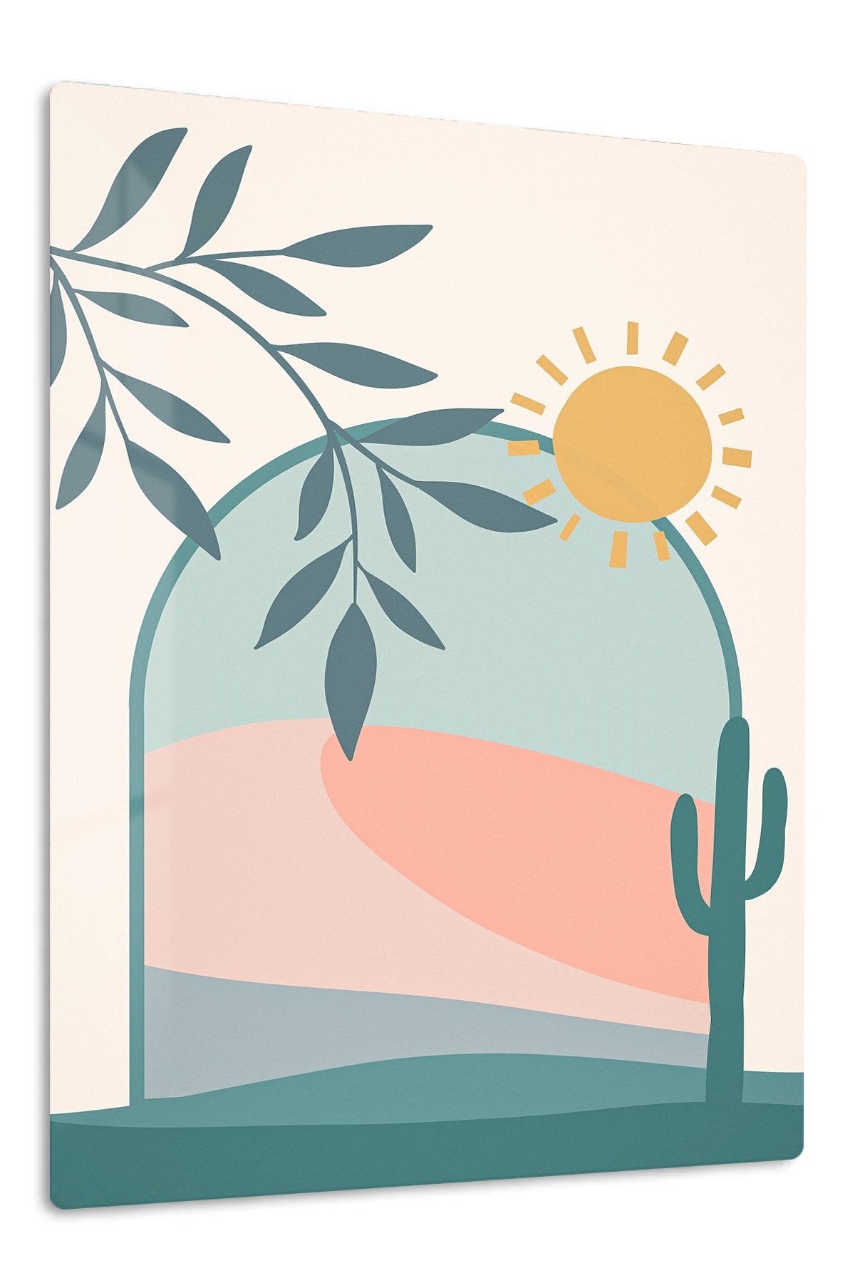 Desert Sun Arch metal wall art print