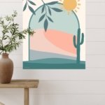 Desert Sun Arch metal wall art print, view 4