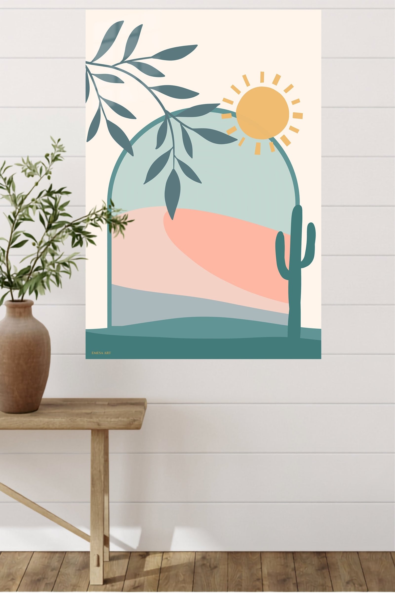 Desert Sun Arch metal wall art print, view 4