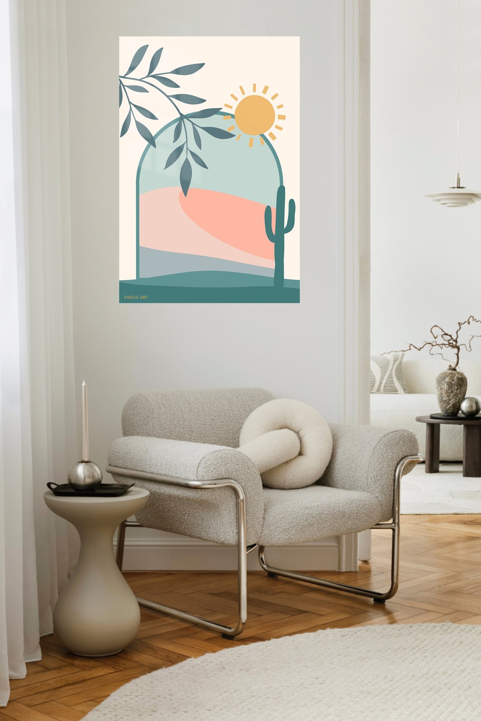 Desert Sun Arch metal wall art print, view 5