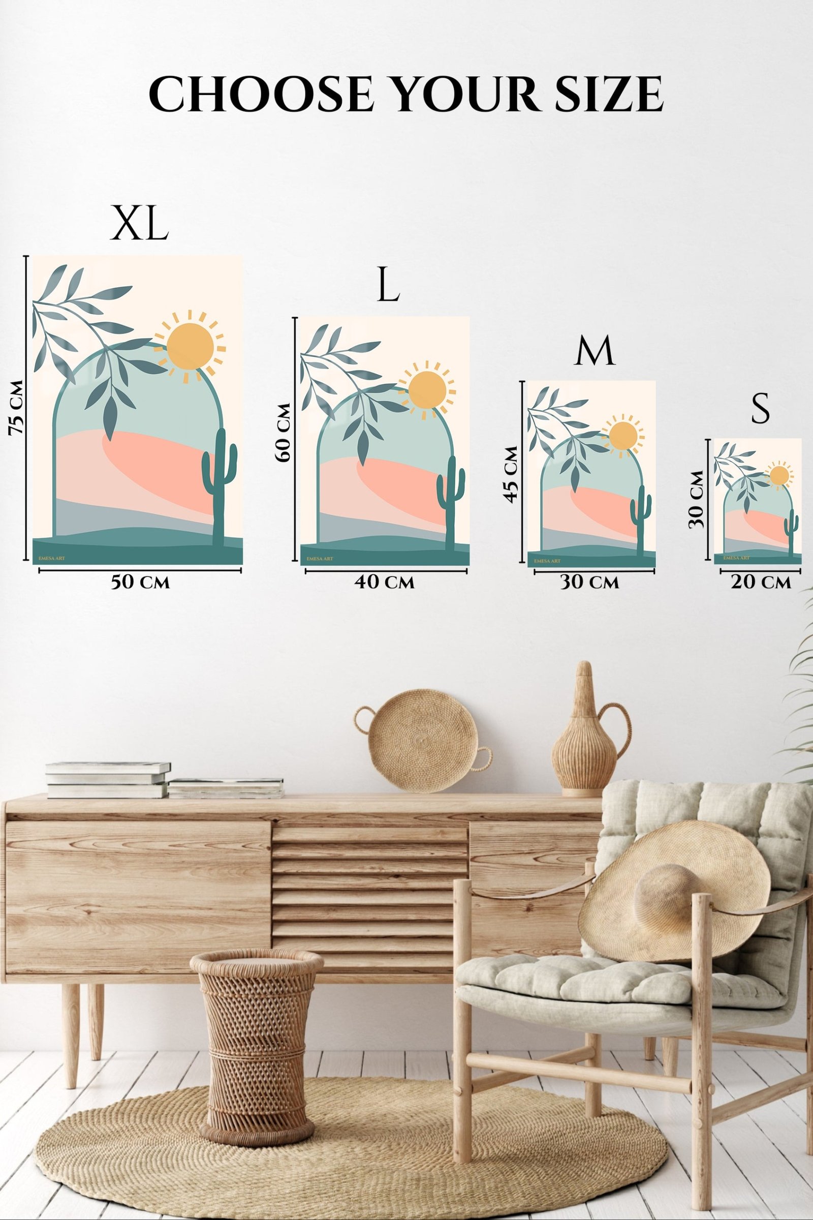 Desert Sun Arch metal wall art print, view 6