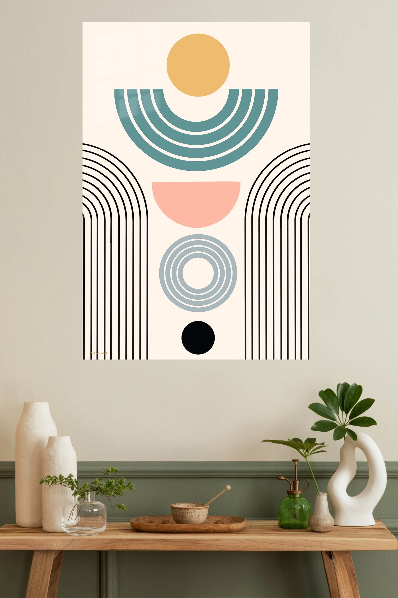 Pastel Arc Balance metal wall art print, view 4