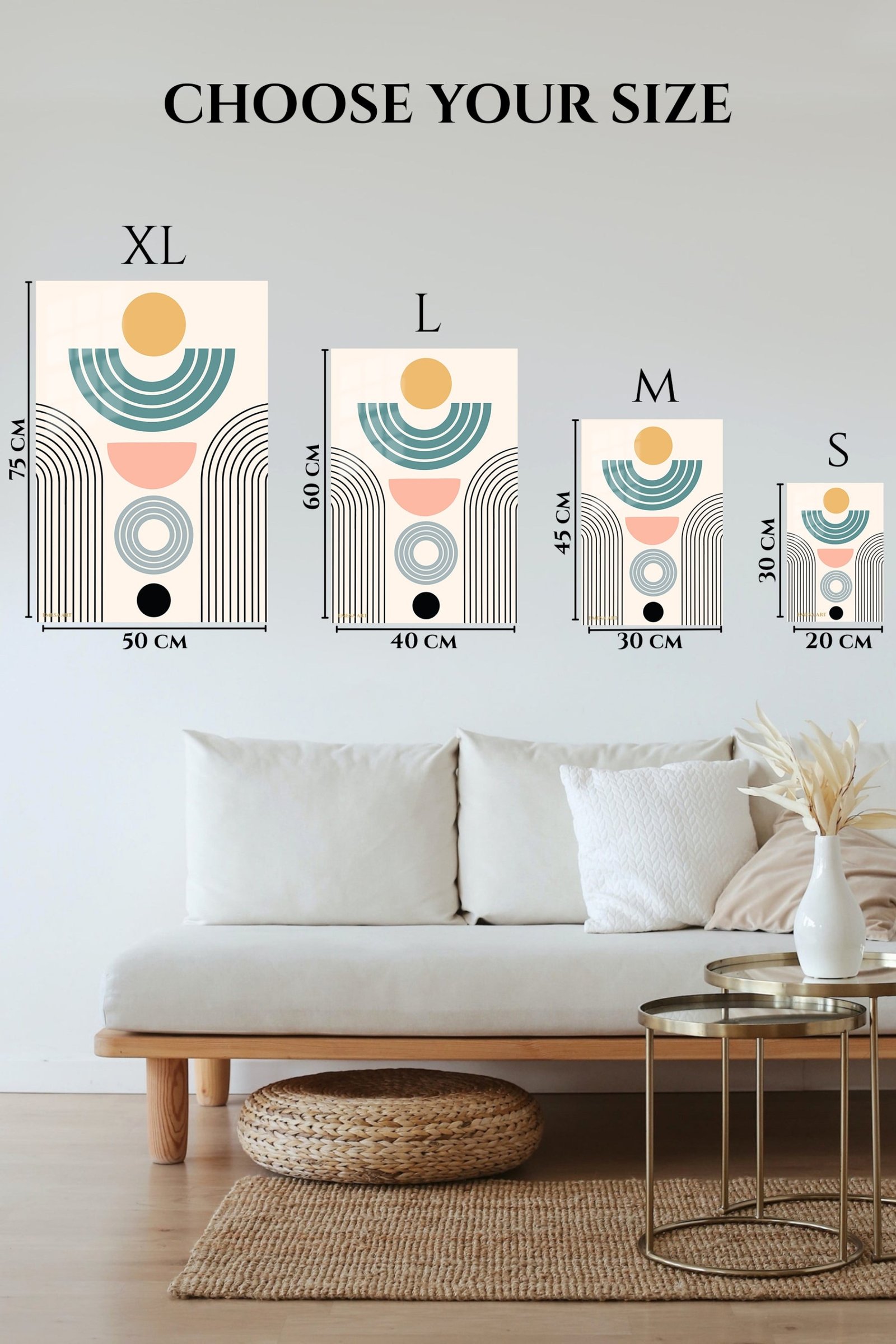 Pastel Arc Balance metal wall art print, view 6