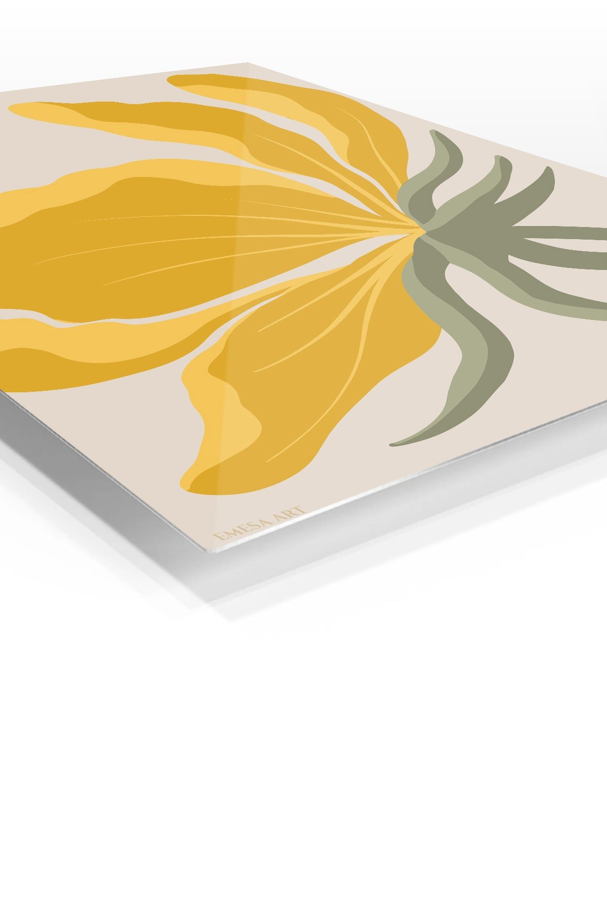 Golden Bird of Paradise metal wall art print, view 2