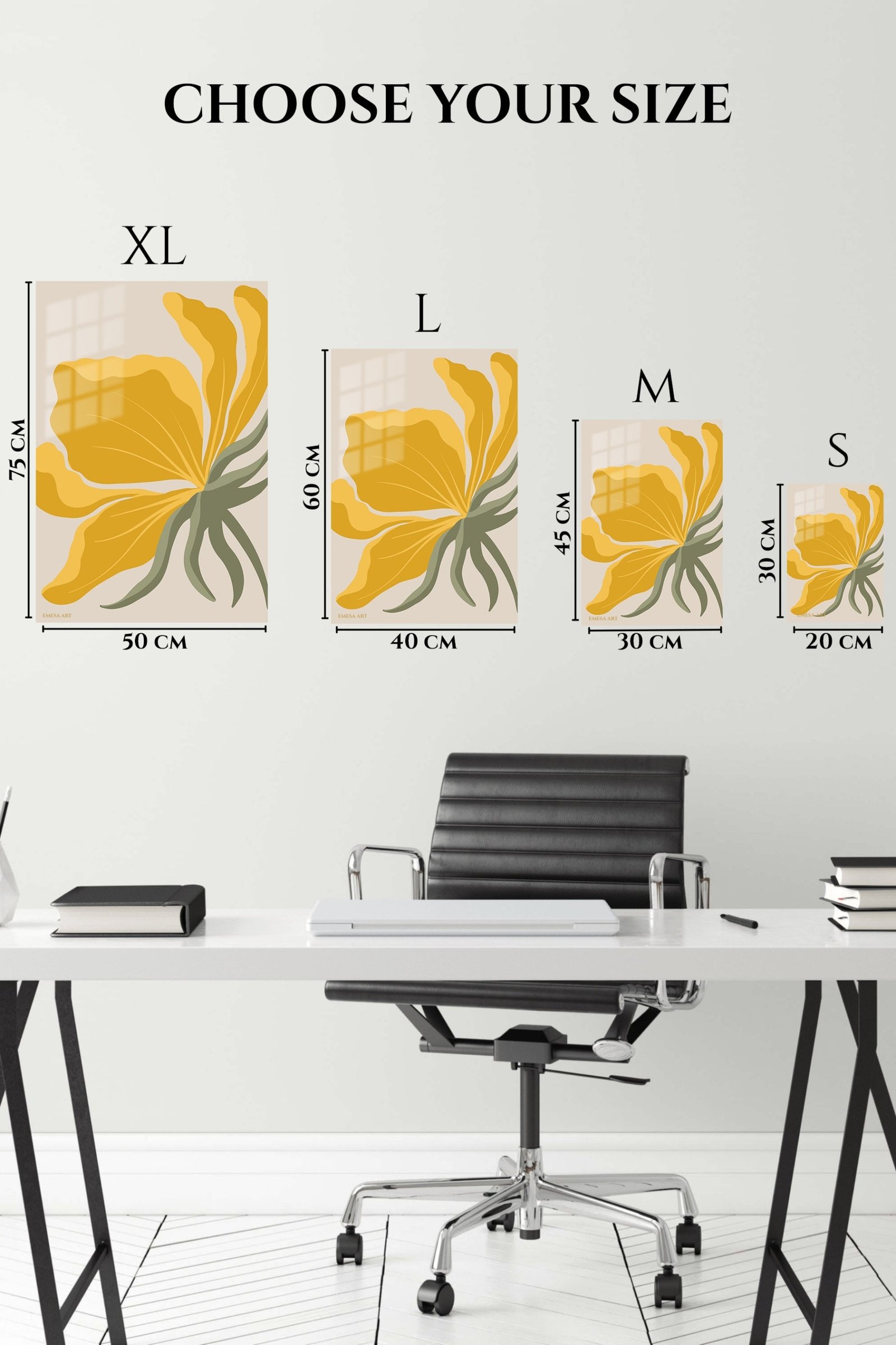 Golden Bird of Paradise metal wall art print, view 6