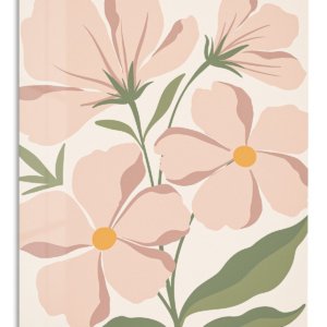 Blush Wildflower Garden metal wall art print