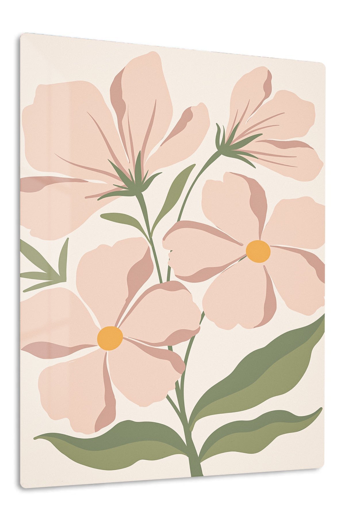 Blush Wildflower Garden metal wall art print