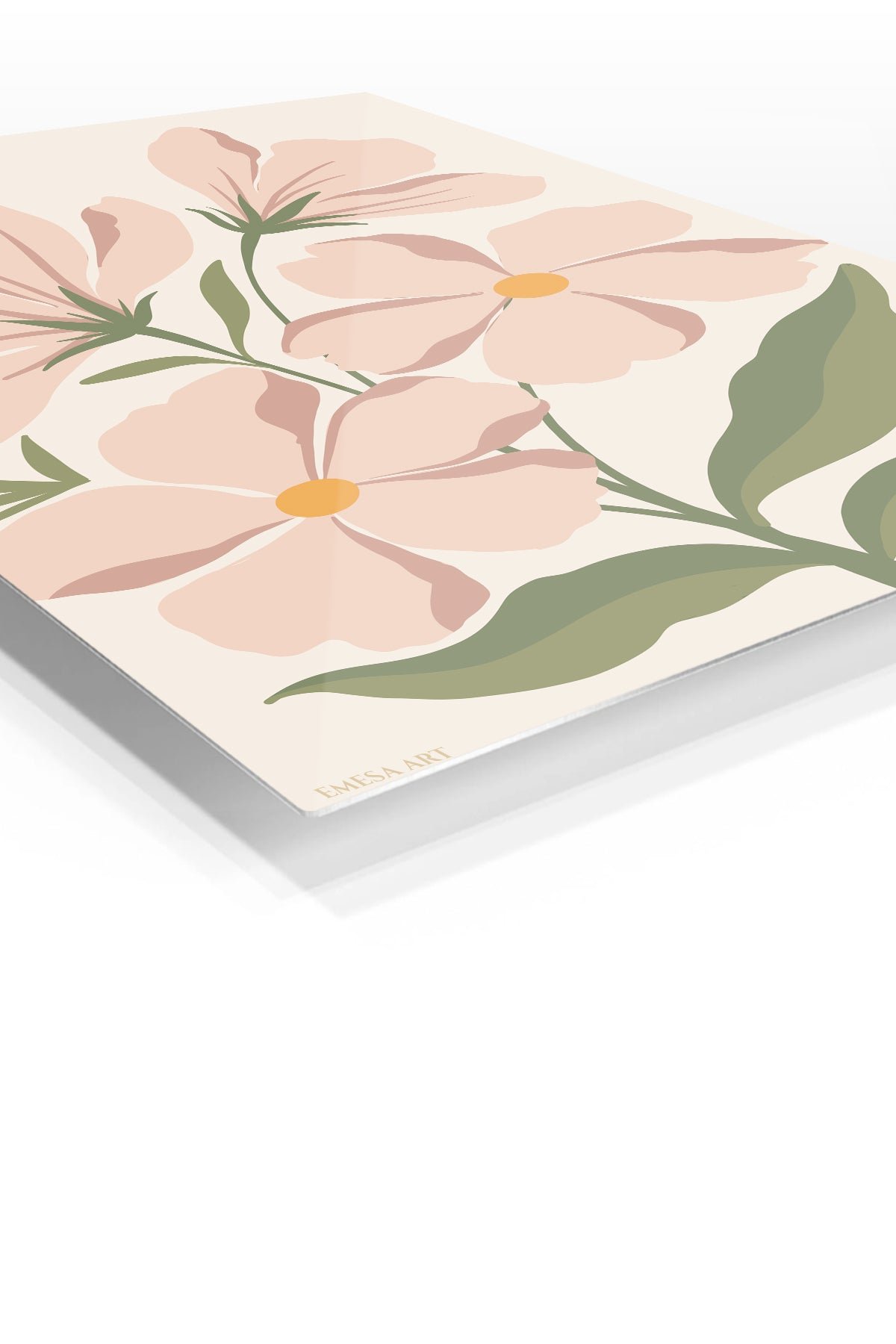 Blush Wildflower Garden metal wall art print, view 2