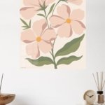 Blush Wildflower Garden metal wall art print, view 4