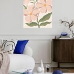 Blush Wildflower Garden metal wall art print, view 5