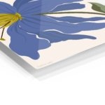 Indigo Bloom metal wall art print, view 2